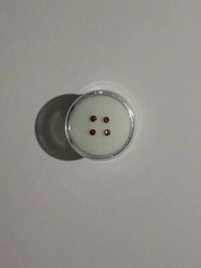 Four 2.9 mm purple|Pink Round Lab Grown Diamond, VS/ SI Clarity
